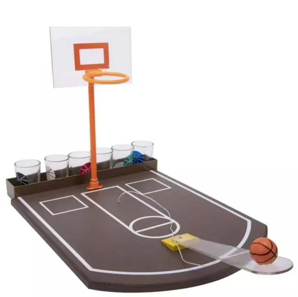 Barlab- Shoot Some Hoops Tabletop Basketball Drinking Game-2-6 Players-21+years.